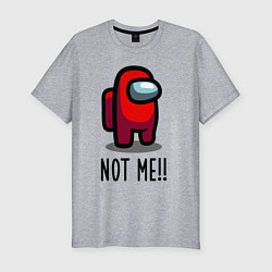 Мужская slim-футболка Among Us, Not Me!