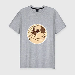 Мужская slim-футболка Мечта мопса