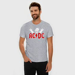 Футболка slim-fit ACDC, цвет: меланж — фото 2