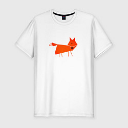 Мужская slim-футболка Рыжая лисичка