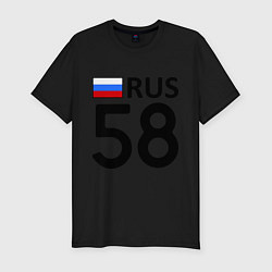Футболка slim-fit RUS 58, цвет: черный