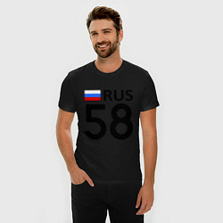 Футболка slim-fit RUS 58, цвет: черный — фото 2