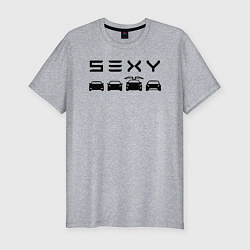 Футболка slim-fit Tesla sexy, цвет: меланж