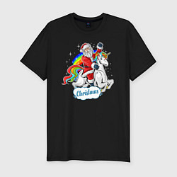 Футболка slim-fit Santa Claus Rides, цвет: черный