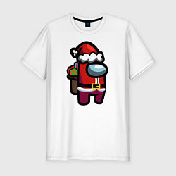 Мужская slim-футболка AMONG US CHRISTMAS 1