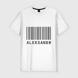 Мужская slim-футболка Александр (штрихкод)