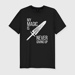 Футболка slim-fit My magic is never giving up, цвет: черный