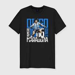Мужская slim-футболка 10 Diego Maradona