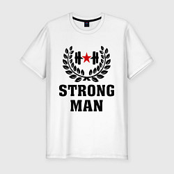 Мужская slim-футболка Strong man