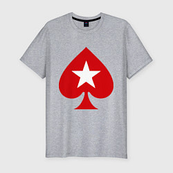 Футболка slim-fit Покер Пики Poker Stars, цвет: меланж