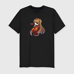 Футболка slim-fit Asuka Langley, цвет: черный