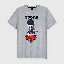 Футболка slim-fit BRAWL STARS EDGAR, цвет: меланж