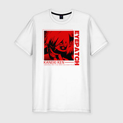 Футболка slim-fit Kaneki Ken Eyepatch, цвет: белый