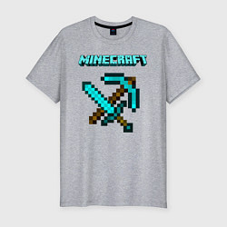 Футболка slim-fit Minecraft, цвет: меланж