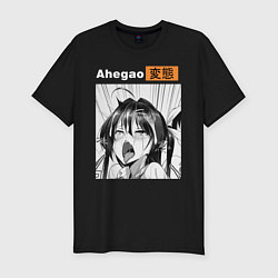 Футболка slim-fit Ahegao, цвет: черный