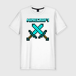 Футболка slim-fit Minecraft, цвет: белый