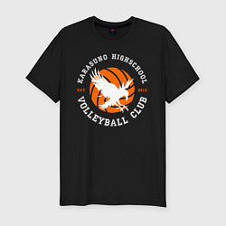 Футболка slim-fit ВОЛЕЙБОЛ!! HAIKYUU!!, цвет: черный