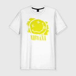 Футболка slim-fit Nirvana Smile, цвет: белый
