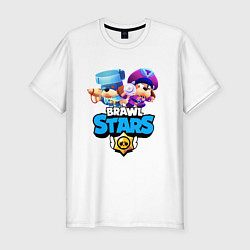 Футболка slim-fit Генерал Гавс - Brawl Stars, цвет: белый