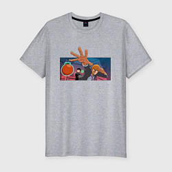 Мужская slim-футболка Моб Психо 100