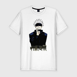 Футболка slim-fit Jujutsu Kaisen - Satoru Gojou, цвет: белый