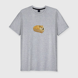 Мужская slim-футболка Doge Bread