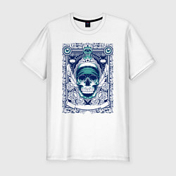 Футболка slim-fit Skull Art, цвет: белый