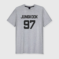 Футболка slim-fit BTS - Jungkook 97, цвет: меланж