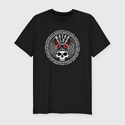 Футболка slim-fit Skull, цвет: черный