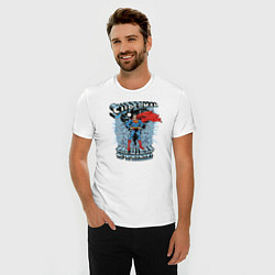 Футболка slim-fit Superman The Man Of Steel, цвет: белый — фото 2