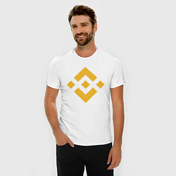 Футболка slim-fit BINANCE БИНАНС БИРЖА, цвет: белый — фото 2