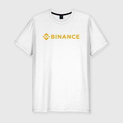 Футболка slim-fit BINANCE БИНАНС БИРЖА, цвет: белый