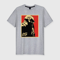 Футболка slim-fit Daft Punk, цвет: меланж