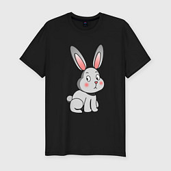 Футболка slim-fit КРОЛИК, цвет: черный