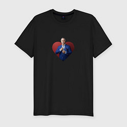 Футболка slim-fit Сердце Меладзе, цвет: черный