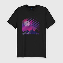 Футболка slim-fit Mountain Galaxy, цвет: черный