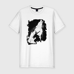 Футболка slim-fit DARK SOULS ТЁМНЫЕ ДУШИ, цвет: белый