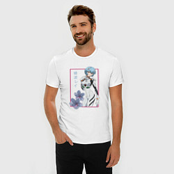 Футболка slim-fit Рей Аянами Evangelion, цвет: белый — фото 2