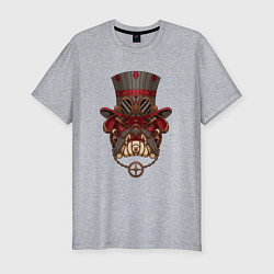 Футболка slim-fit Меха Собака Steampunk Dog Z, цвет: меланж