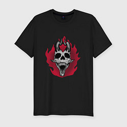 Футболка slim-fit Skull devil, цвет: черный