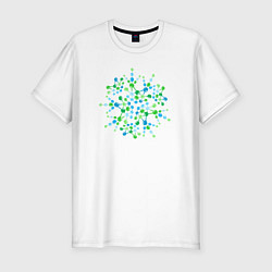 Мужская slim-футболка Молекула