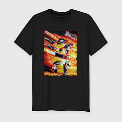 Футболка slim-fit Judas Priest Хеви Метал, цвет: черный