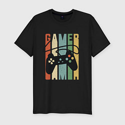 Футболка slim-fit Gamer vintage, цвет: черный