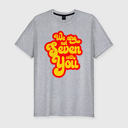 Футболка slim-fit BTS We are not seven, цвет: меланж