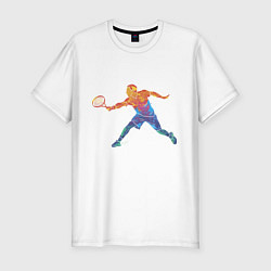 Футболка slim-fit Tennis player - man, цвет: белый