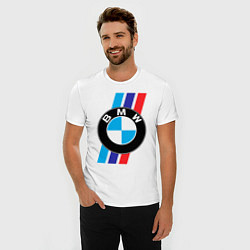 Футболка slim-fit BMW БМВ M PERFORMANCE, цвет: белый — фото 2