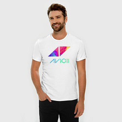 Футболка slim-fit AVICII RAIBOW, цвет: белый — фото 2