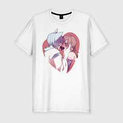 Футболка slim-fit Tomoe and Nanami KIss, цвет: белый