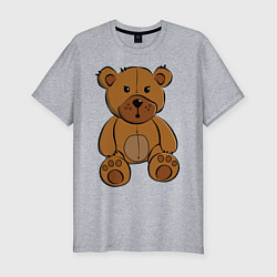 Футболка slim-fit Плюшевый медведь, цвет: меланж