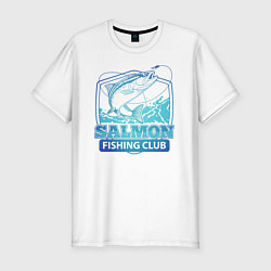 Футболка slim-fit Salmon, цвет: белый